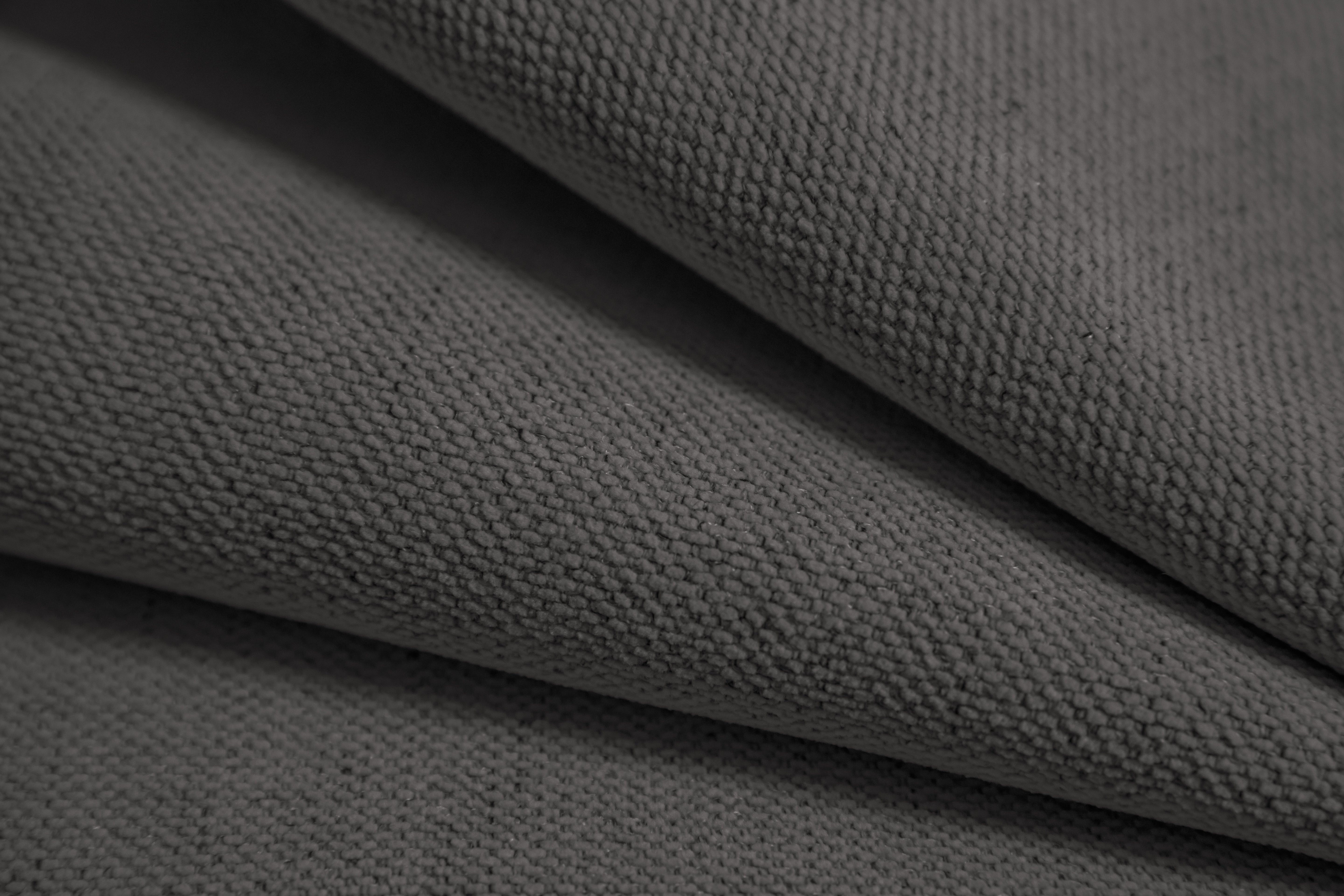 4-sitziger rechter Ecksofa ASTRO graues Chenille