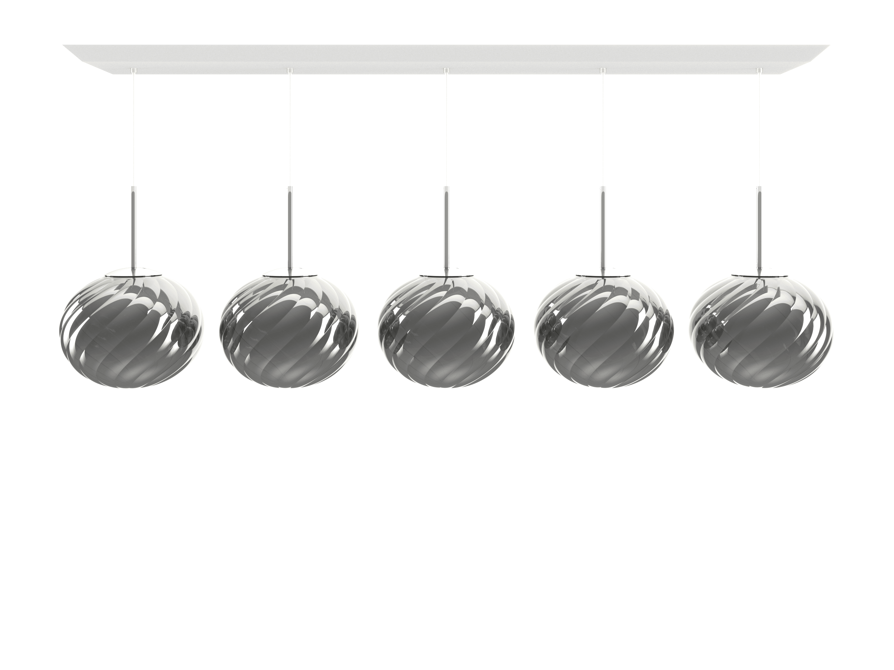 WHIRL LINEAR silver pendant lamp