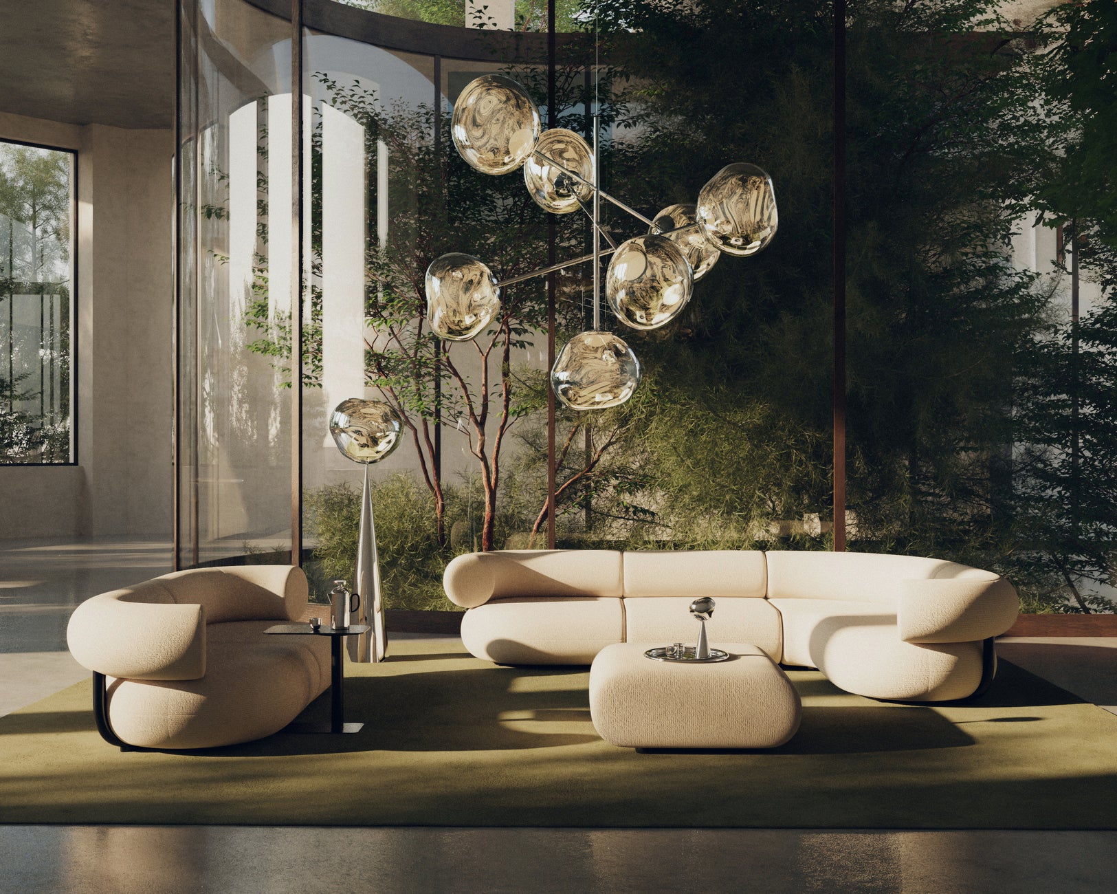 Fett gepolsterte Sofa