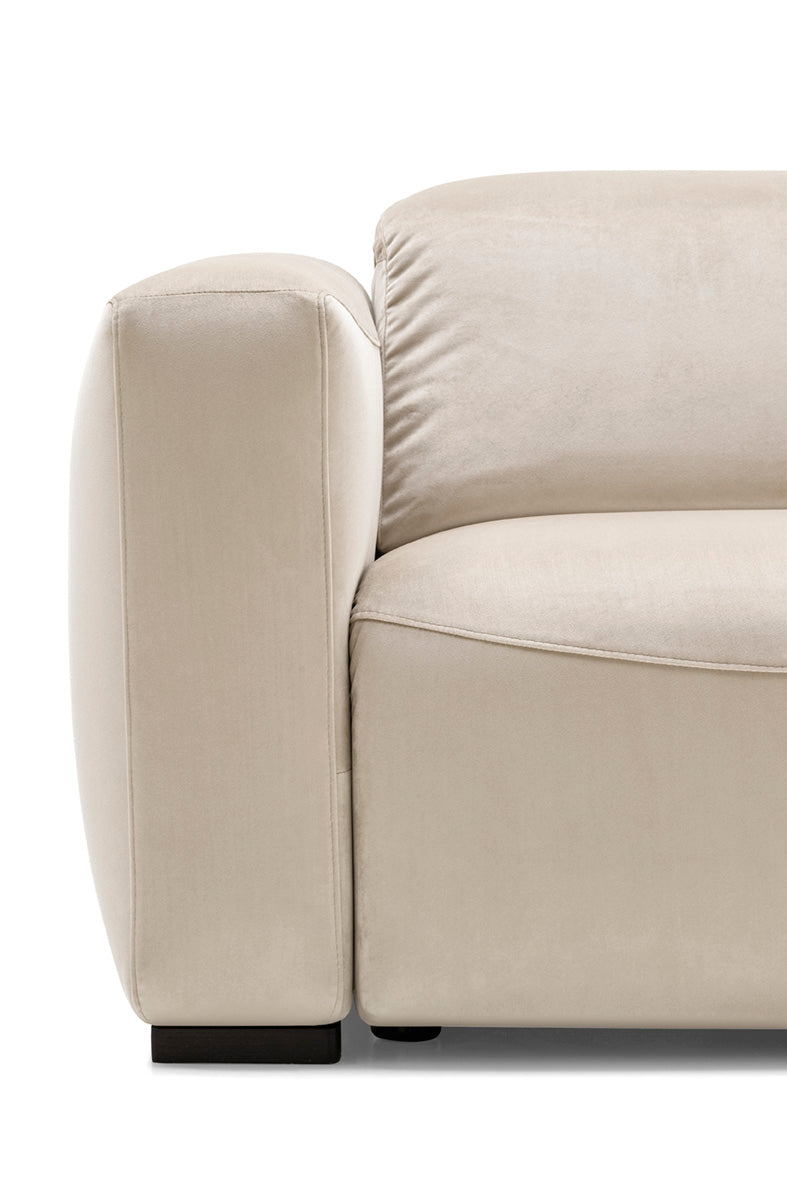 Right-sided upholstered WAVE corner sofa