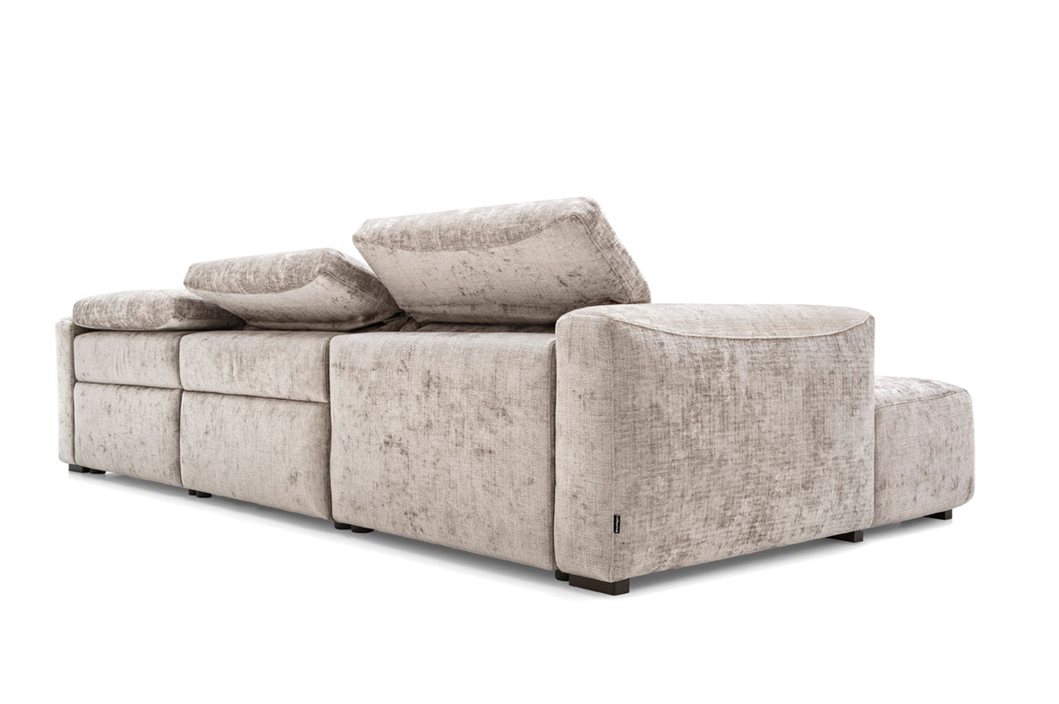 Right-sided upholstered WAVE corner sofa