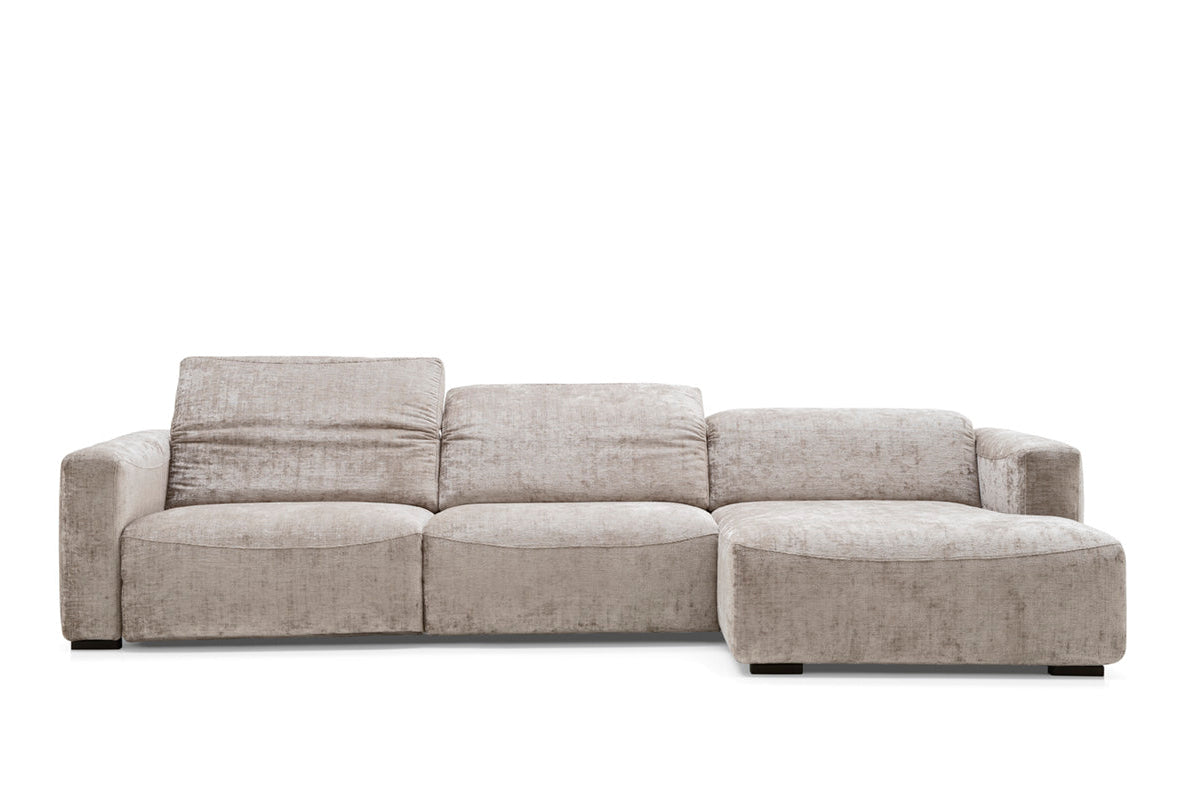 Right-sided upholstered WAVE corner sofa