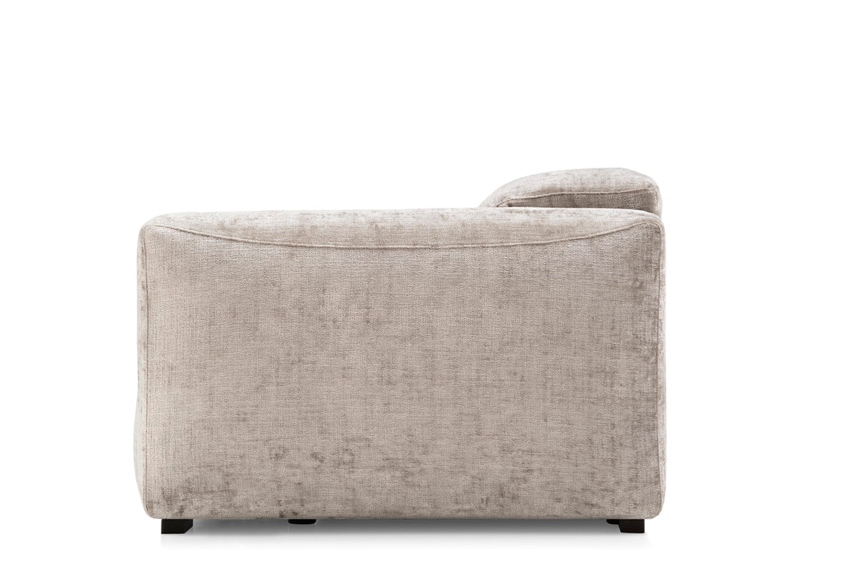 Right-sided upholstered WAVE corner sofa