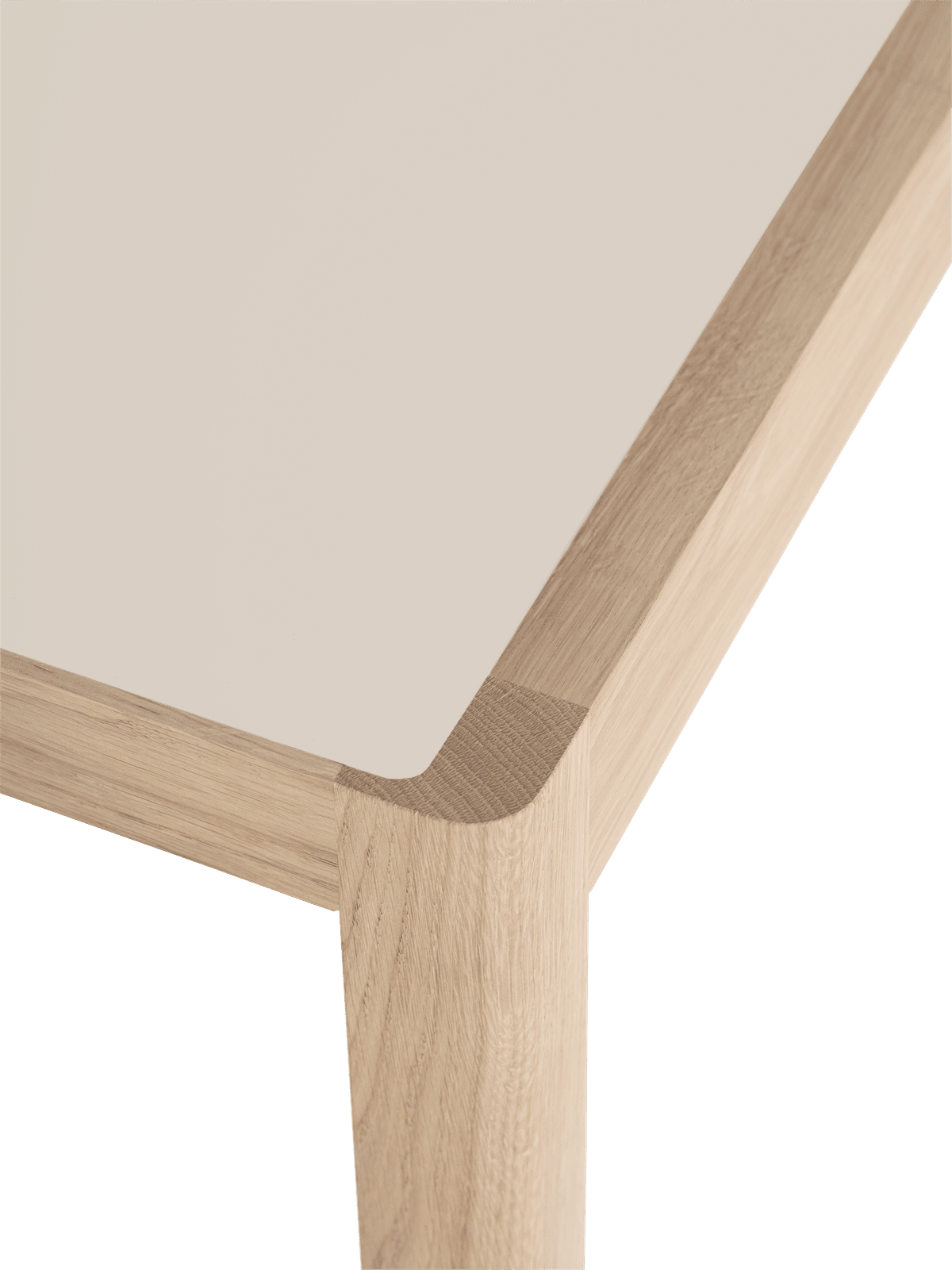 Tisch WORKSHOP graues Linoleum mit Eichenbasis