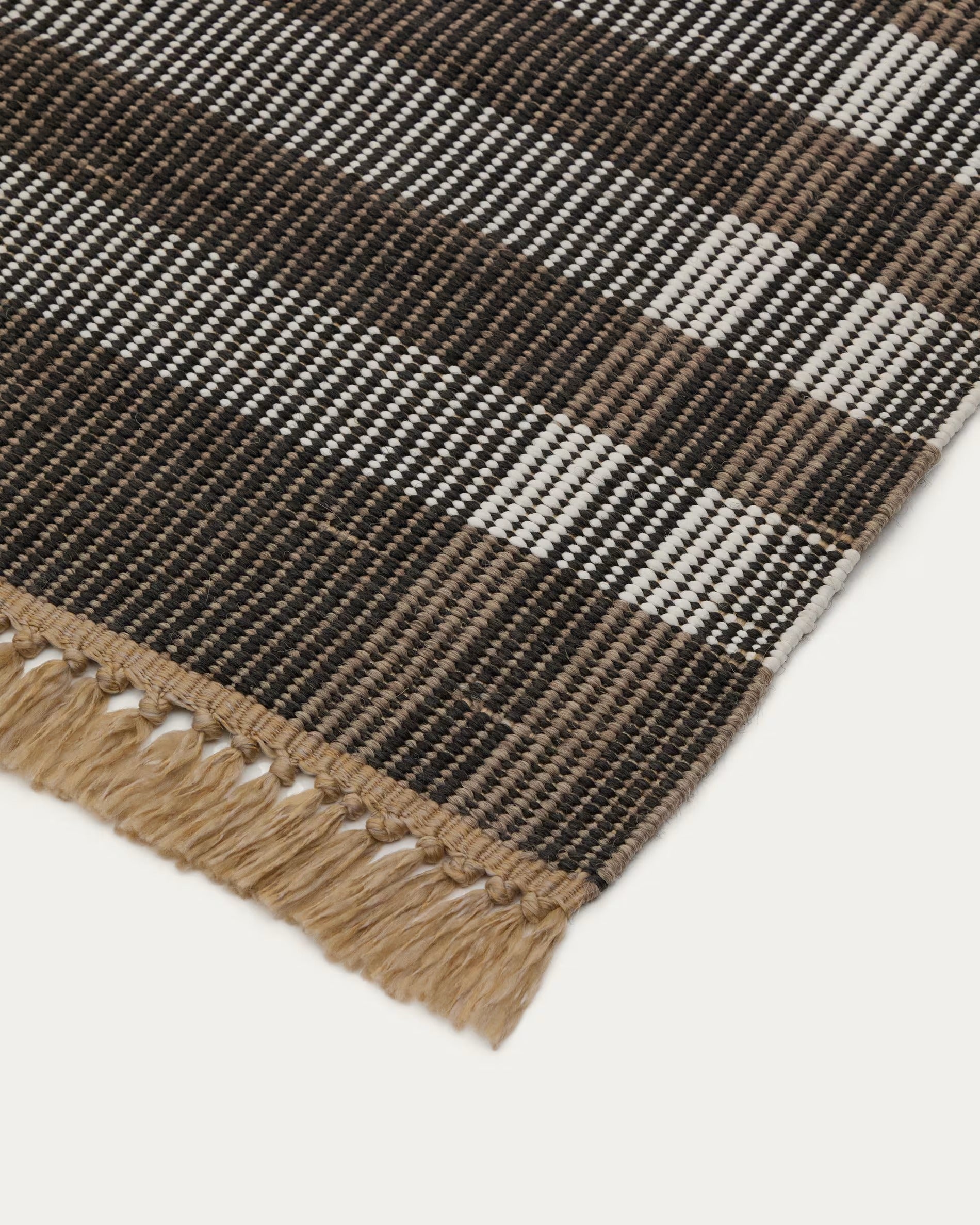 BARANI rug brown check