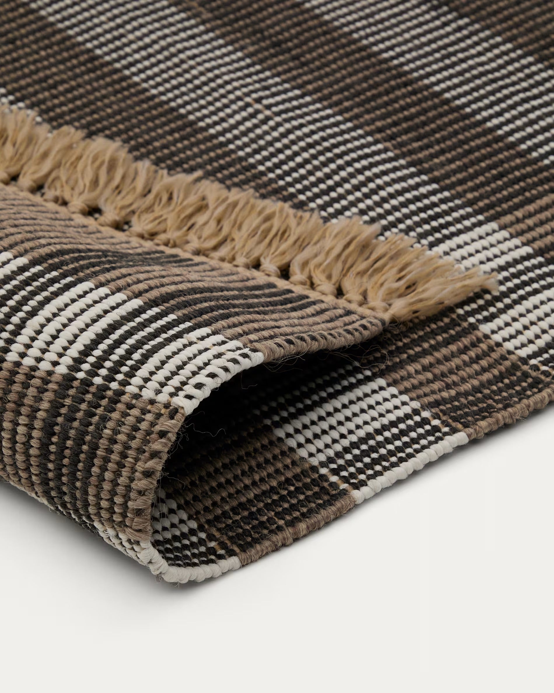 BARANI rug brown check