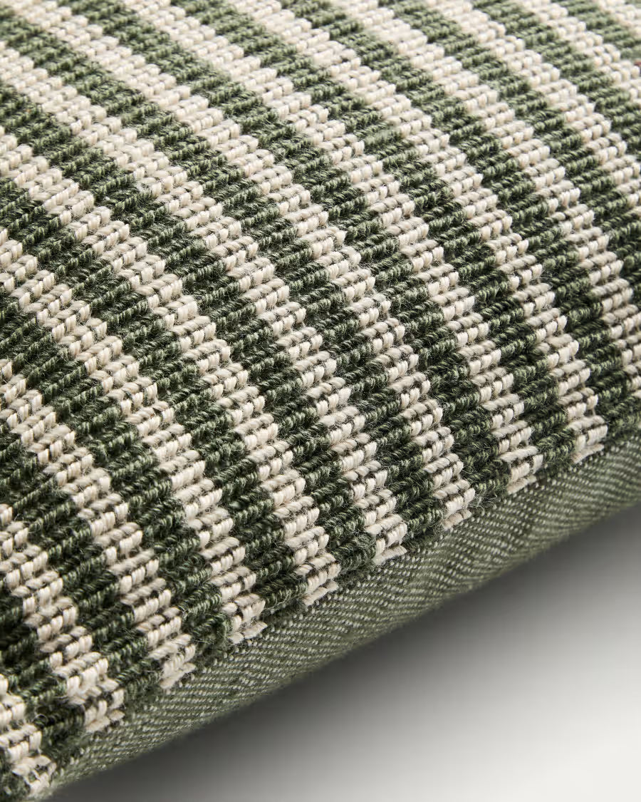 DIROME Cushion Cover White with Green