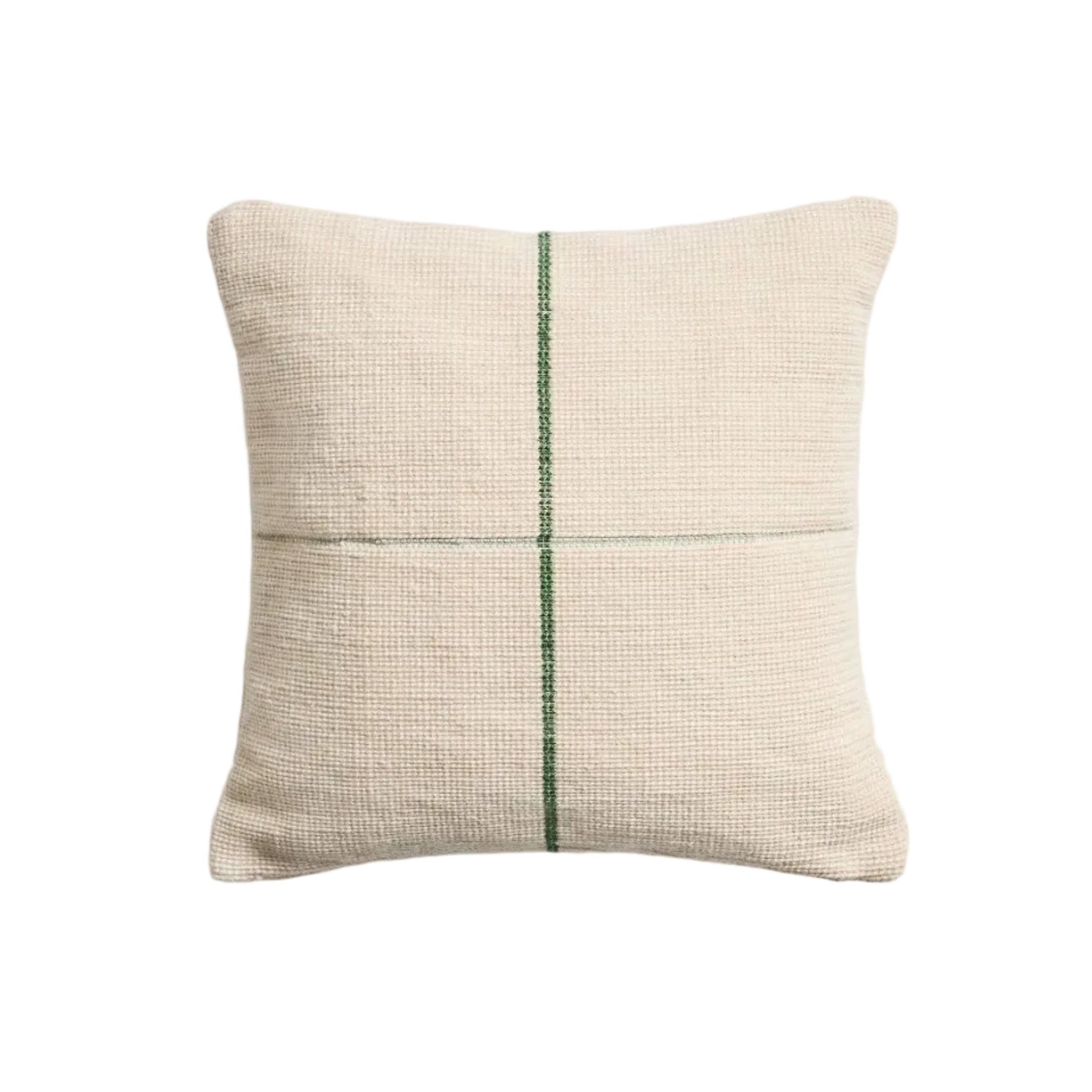 Kissenbezug ATIMA beige mit grün