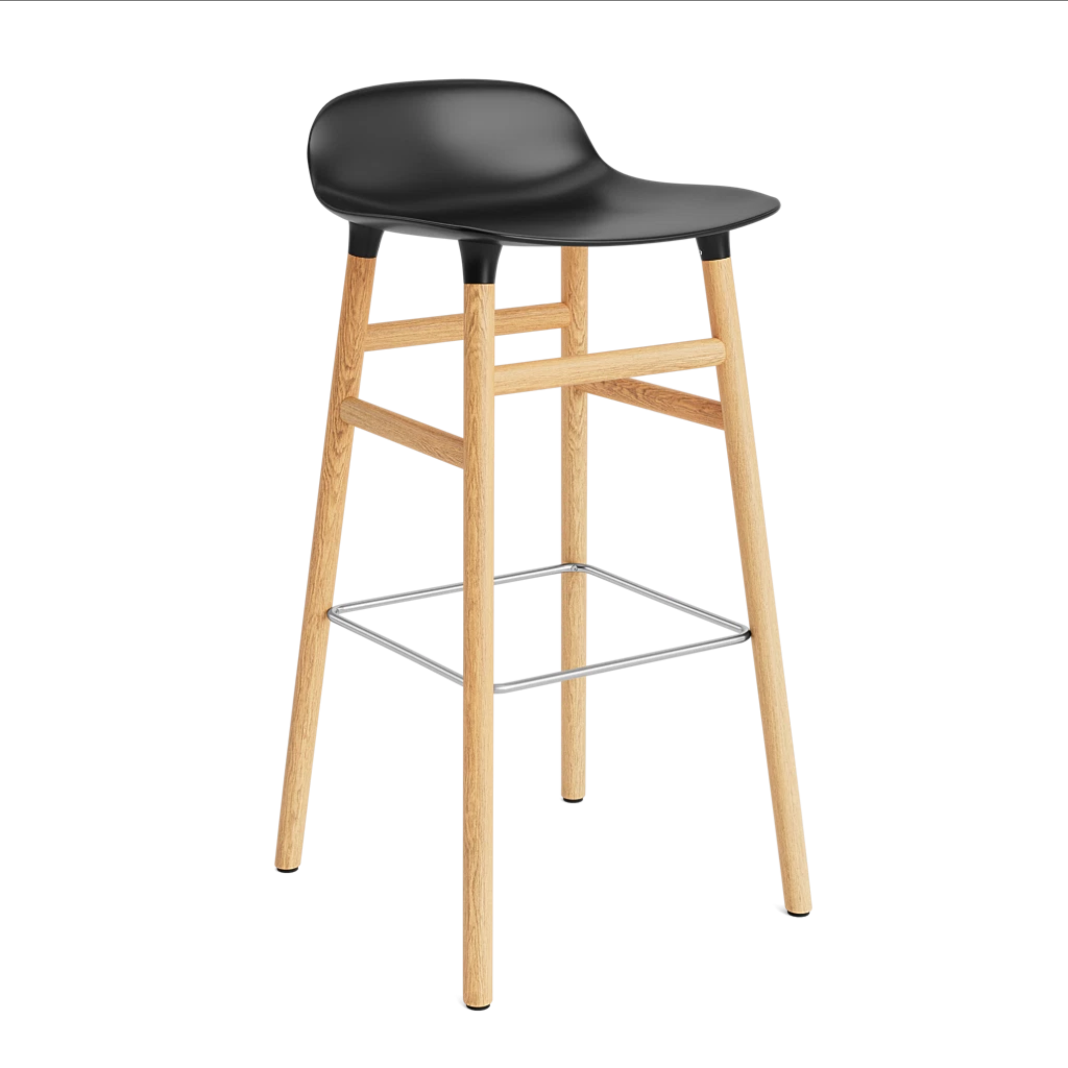 Hocker forms black with an oak base