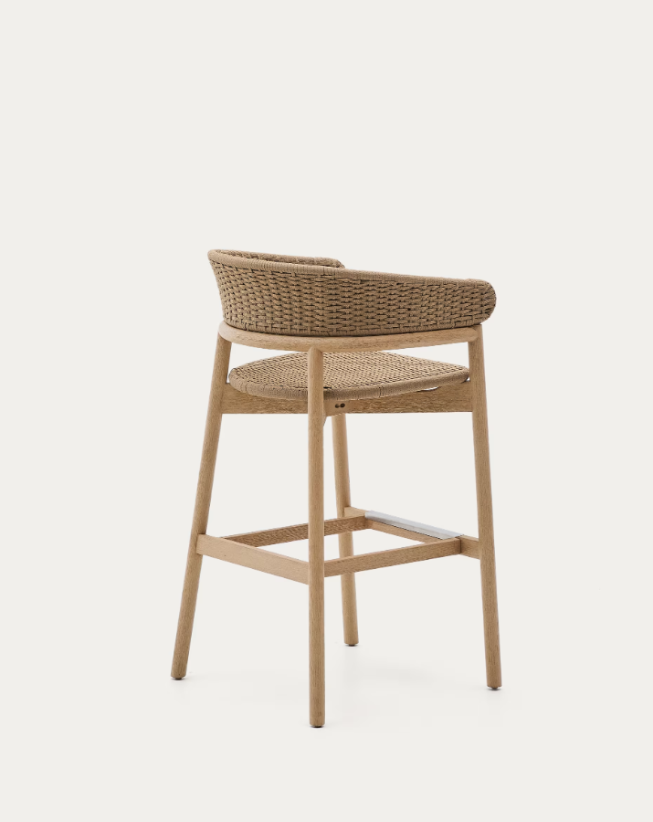 Arinella externe Hoker -Accation -Holz mit einem beige Seil