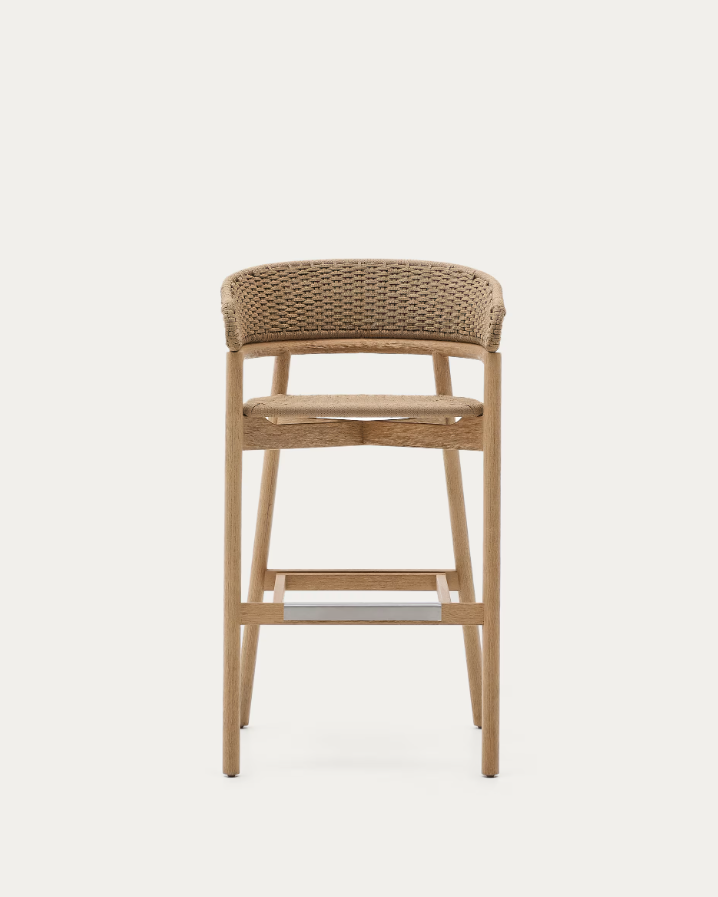 Arinella externe Hoker -Accation -Holz mit einem beige Seil