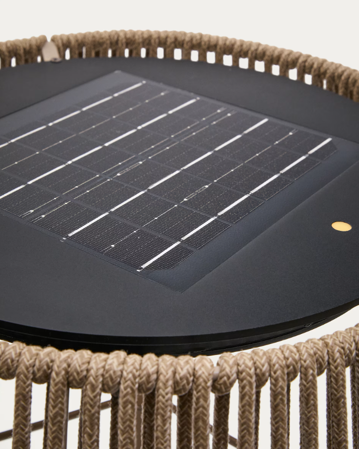 Außenlampe Aldet Braun-Grau-Seil