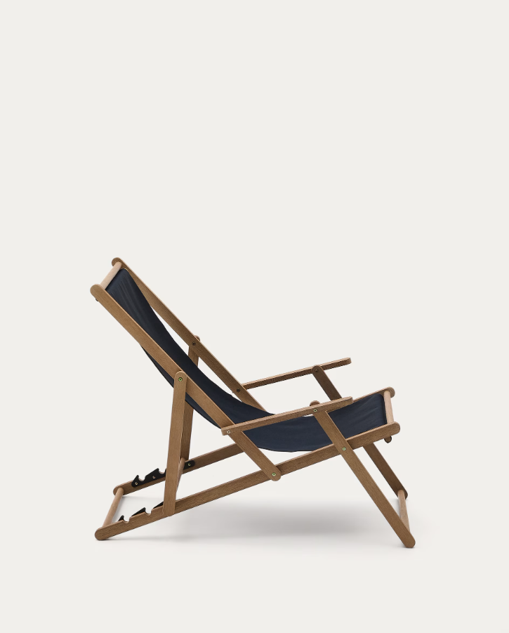 Vilara Black Deckchair mit Akazienbasis