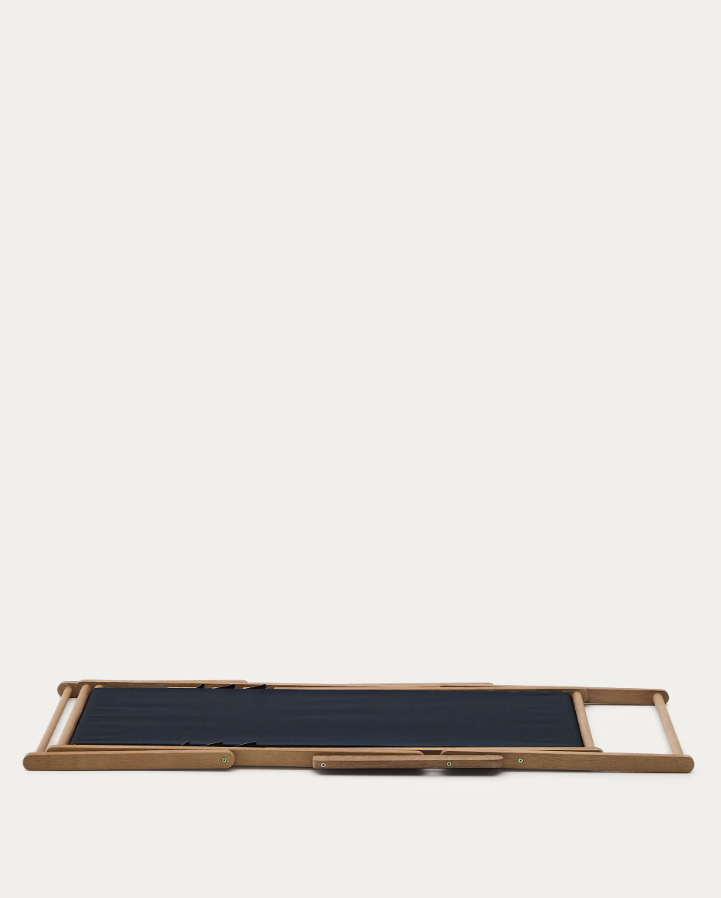 Vilara Black Deckchair mit Akazienbasis