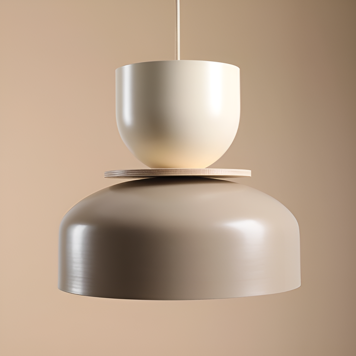 Hanging lamp for cream with beige