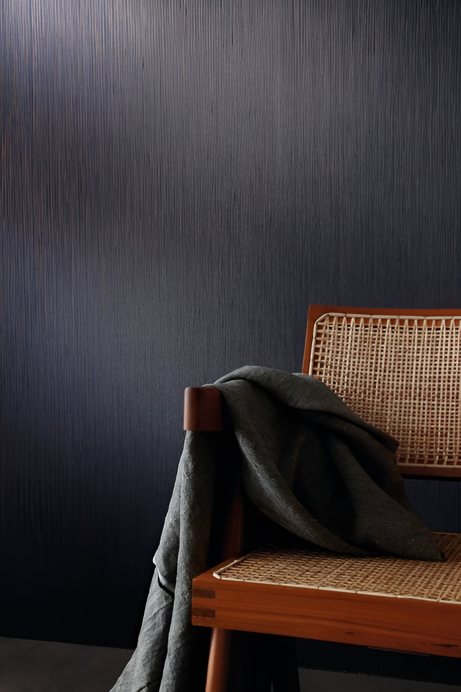 Textilstruktur-Tapete mit vertikalen Streifen JUSSIEU - CELADON seledin