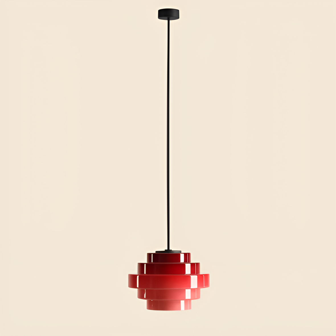 Burgundy filo hanging lamp