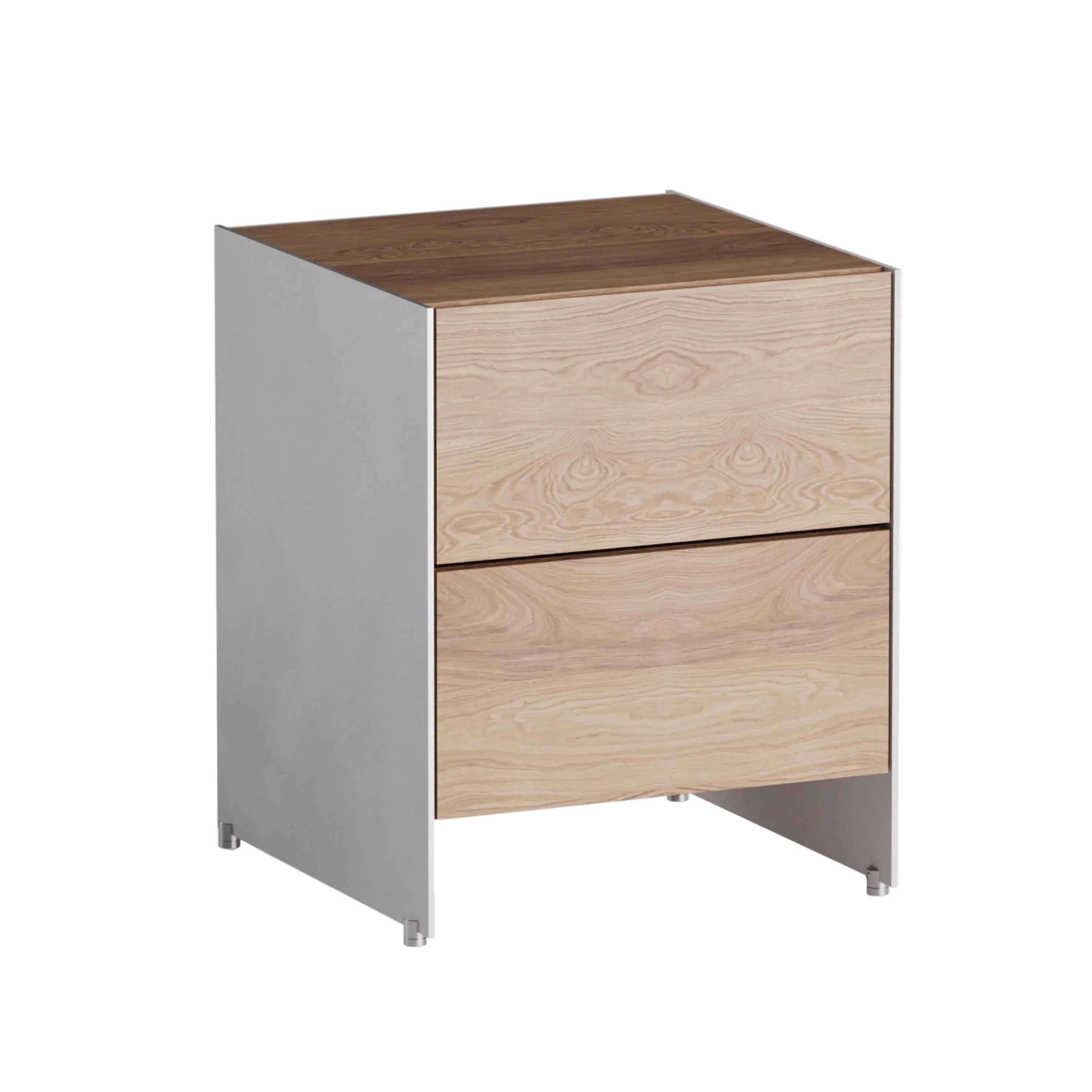 ALOOX 40 Cabinet in Oak Wood with Aluminum Finish
