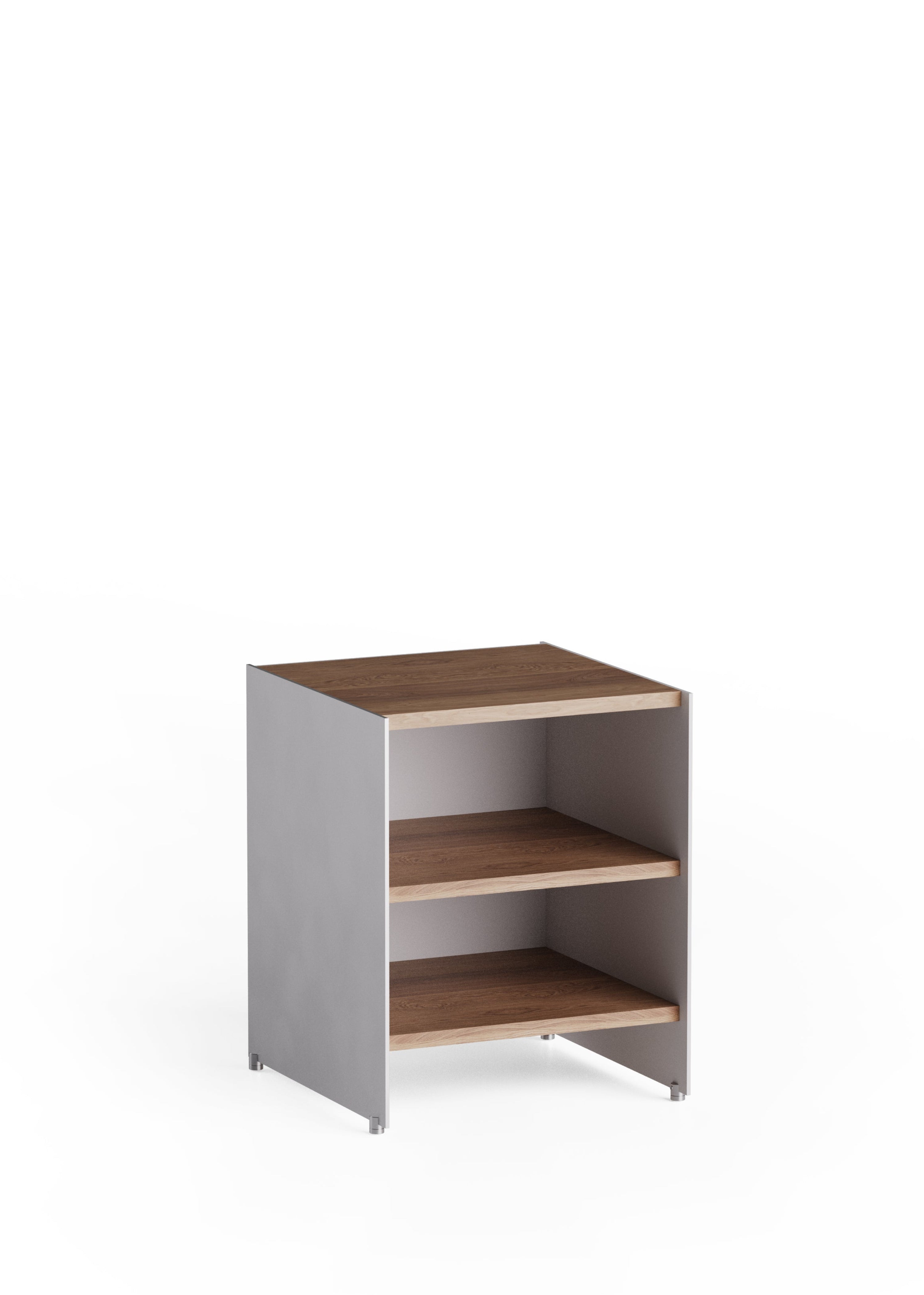 ALOOX 40 Cabinet in Oak Wood with Aluminum Finish