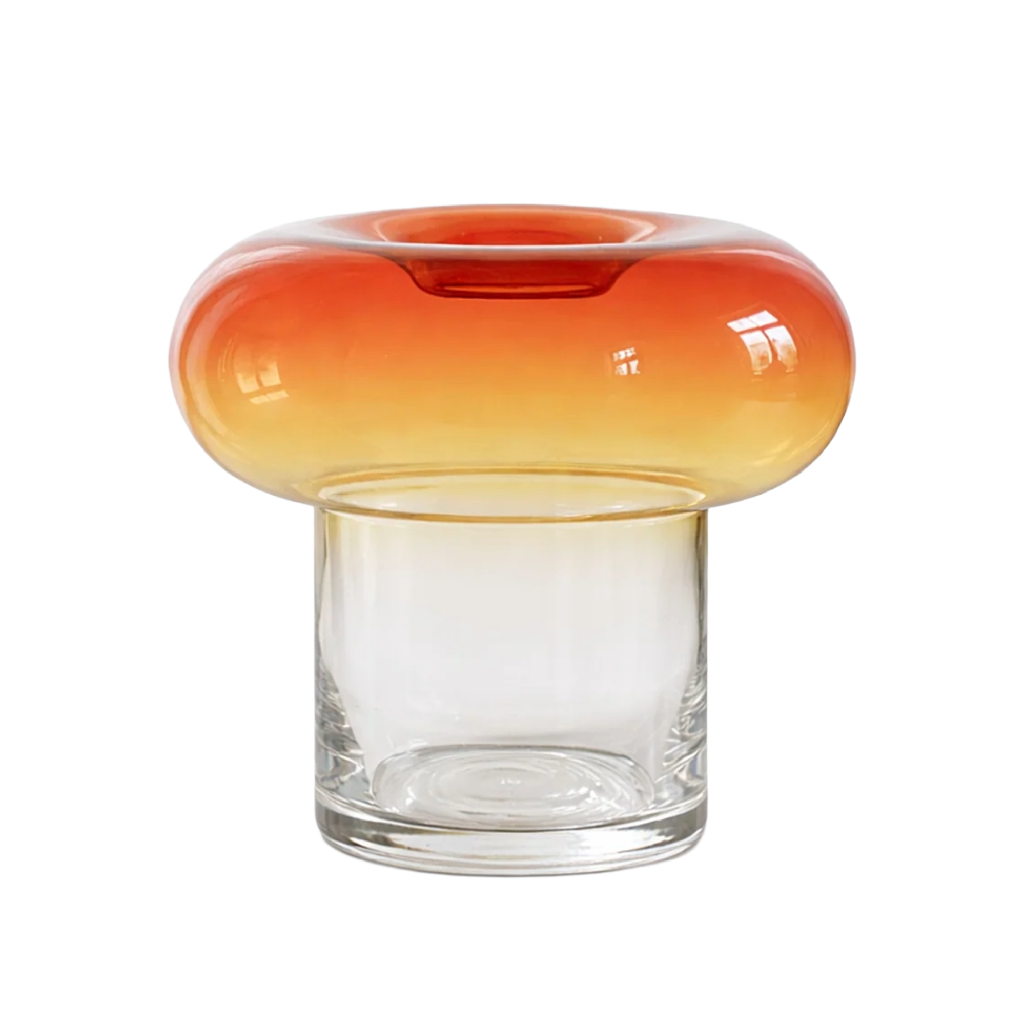 Vase ORIO orange Glas mundgeblasen