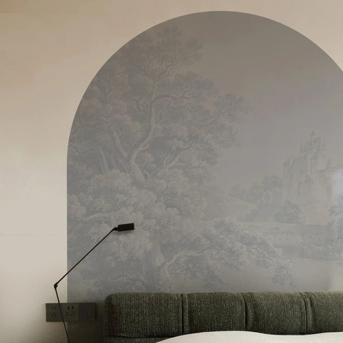 Vlies-Tapete in Bogenform GENTLE LANDSCAPE himmelblau