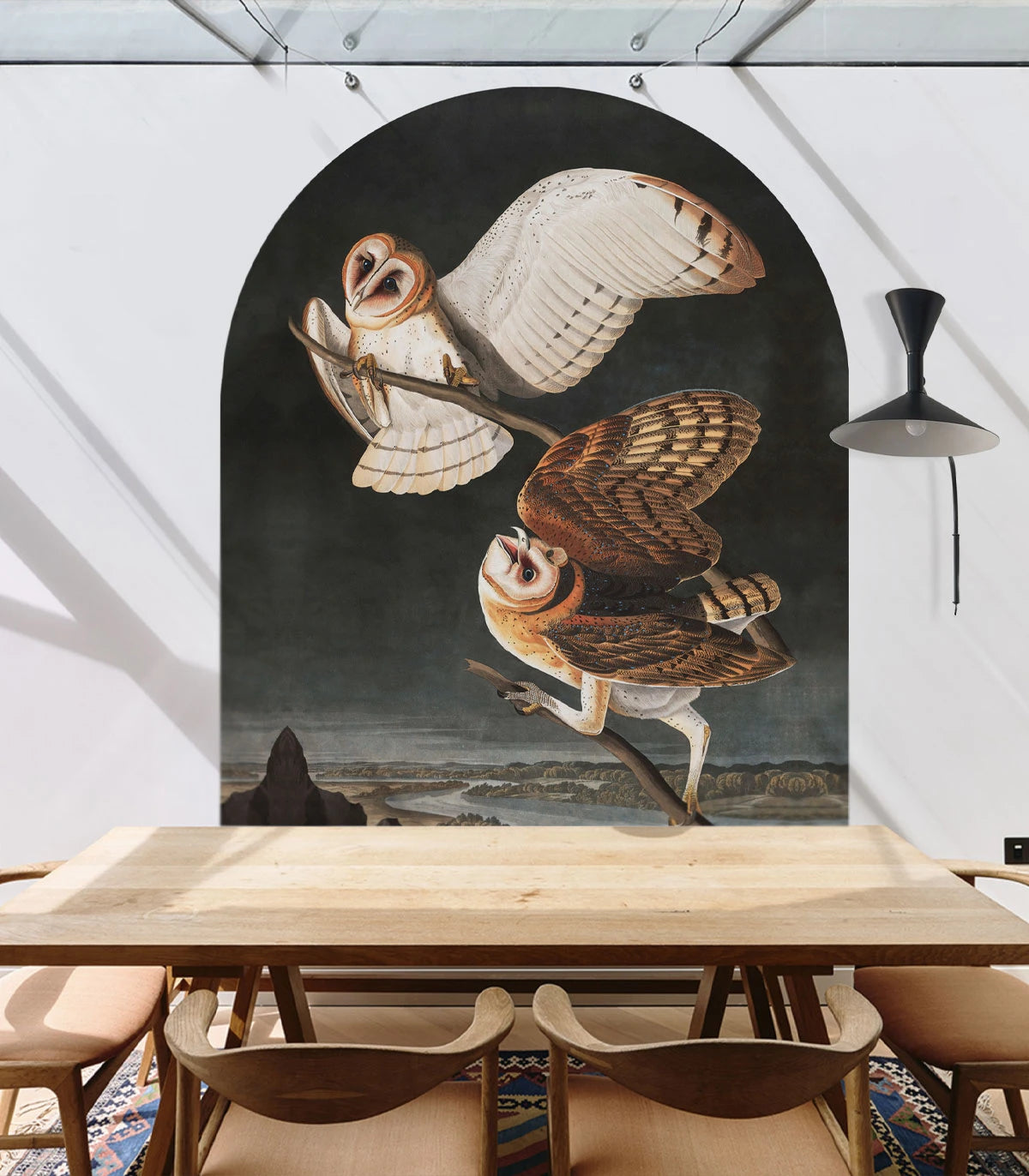 Vlies-Tapete in Bogenform OWLS dunkelgrau