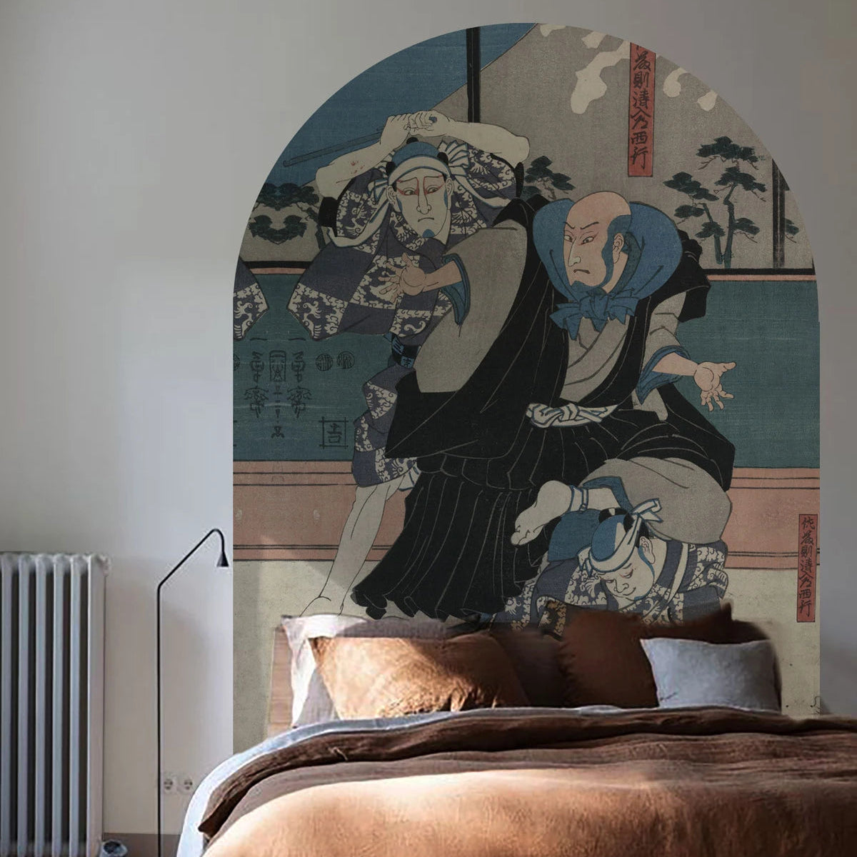 Vlies-Tapete in Bogenform ZEN WARRIORS dunkelblau