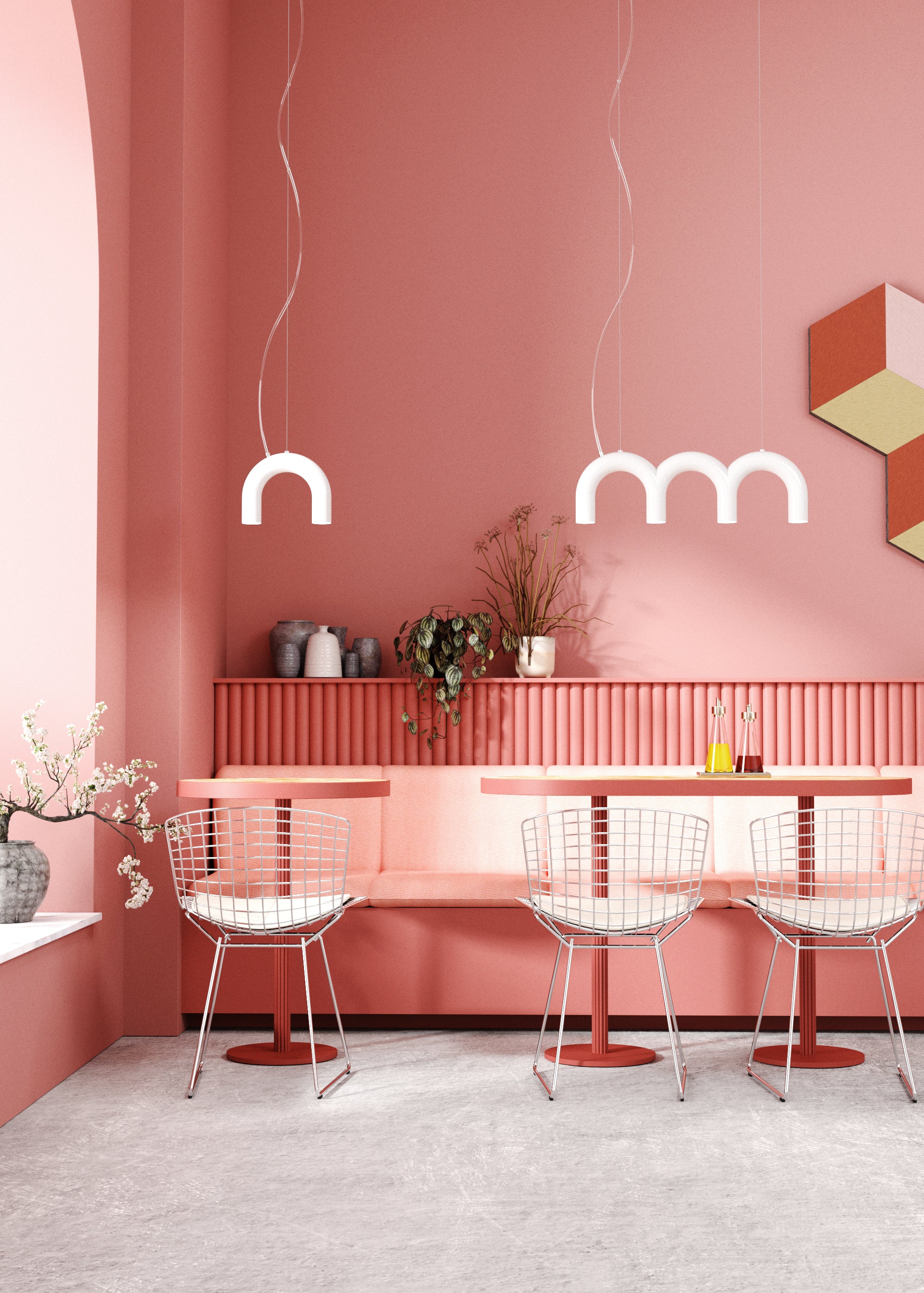 Pendelleuchte ARCH SINGLE beige