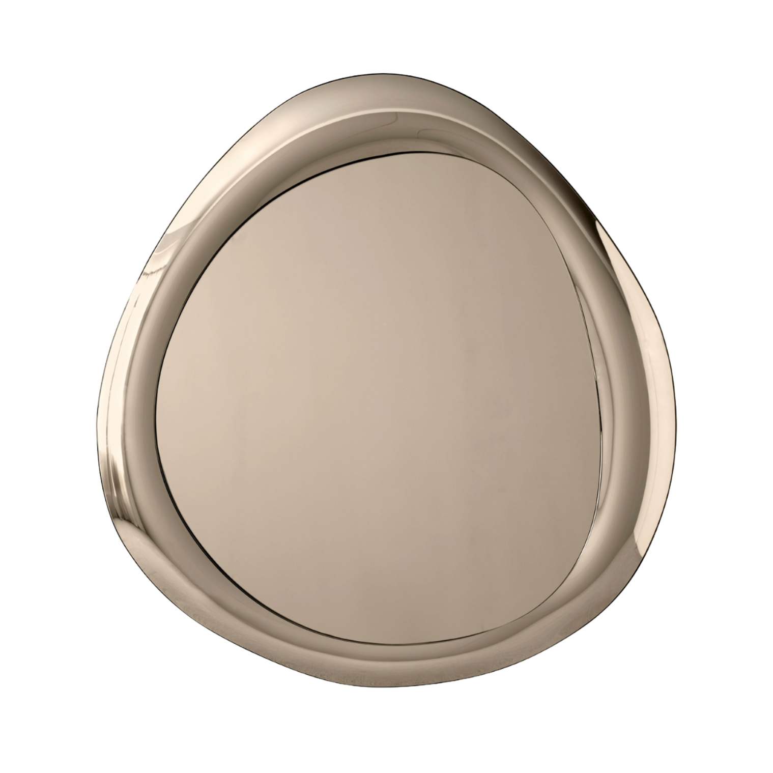Oval Mirror AURA Brown Glass