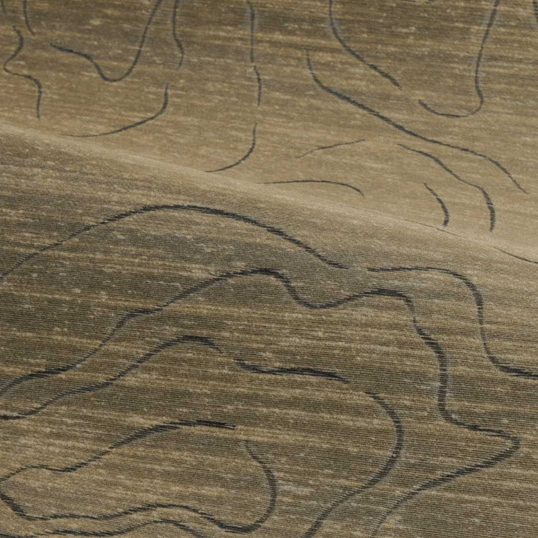 Strukturtextilwandbild ONDES PRÉCIEUSES - CAMEL braun