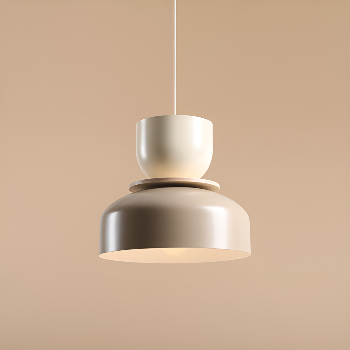 Hanging lamp for cream with beige