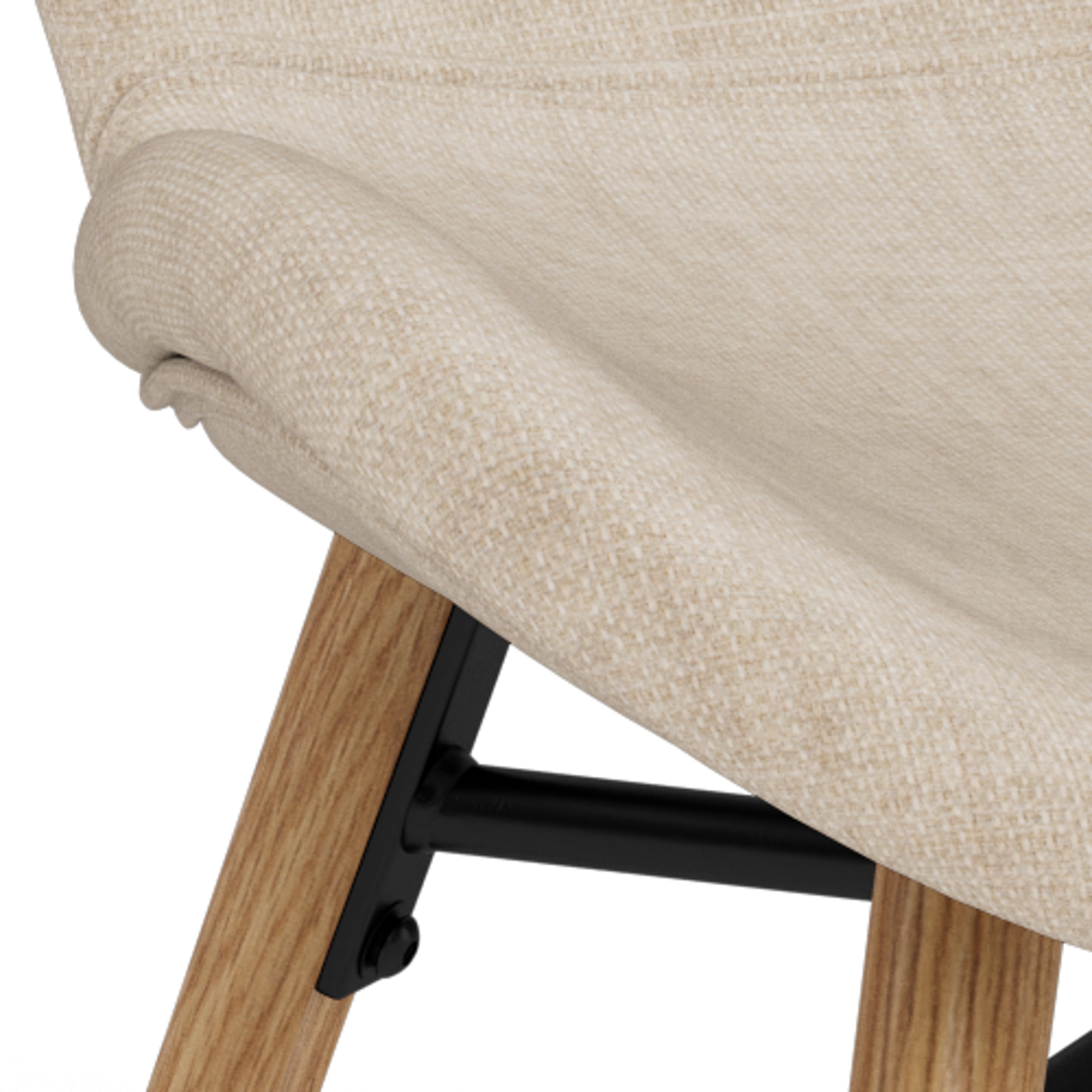 Batilda sand chair with a wooden base