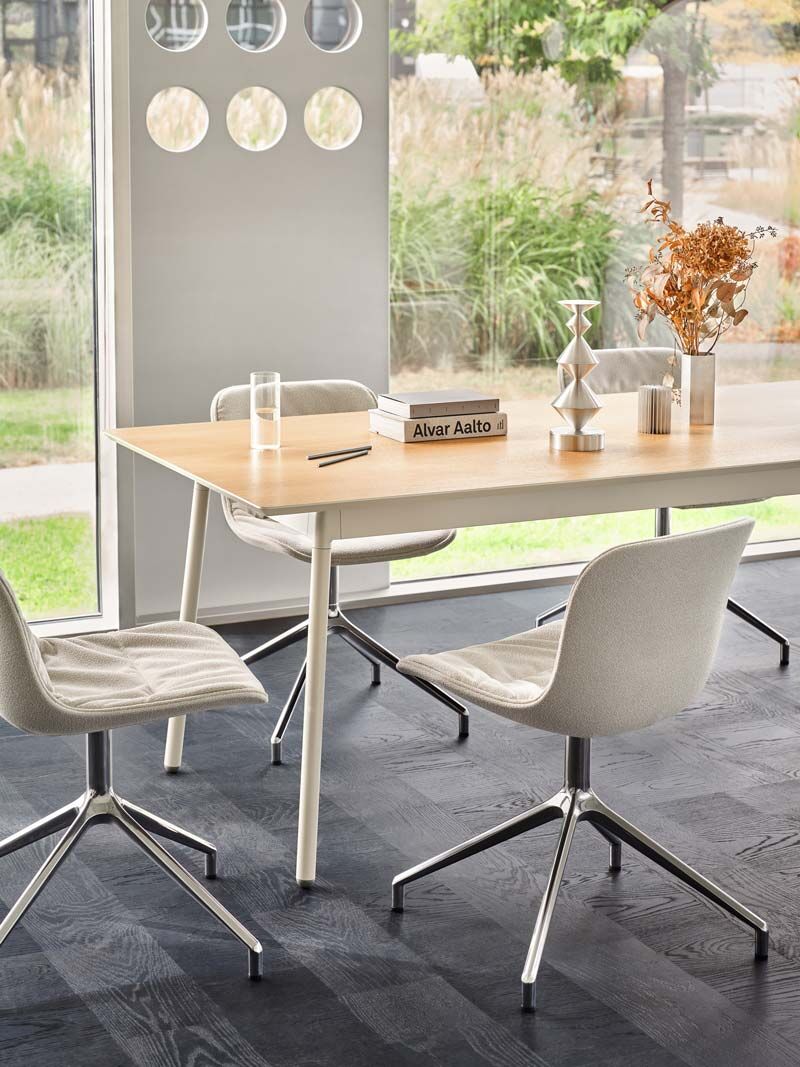 Krzesło obrotowe BALTIC 2 SOFT DUO aluminium polerowane – .mdd