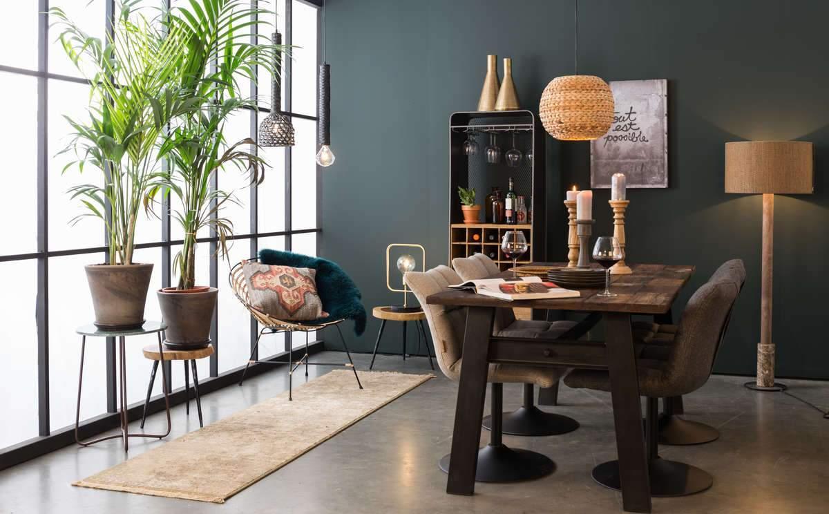 Barek VINO drewniany z żelazną podstawą Dutchbone Eye on Design