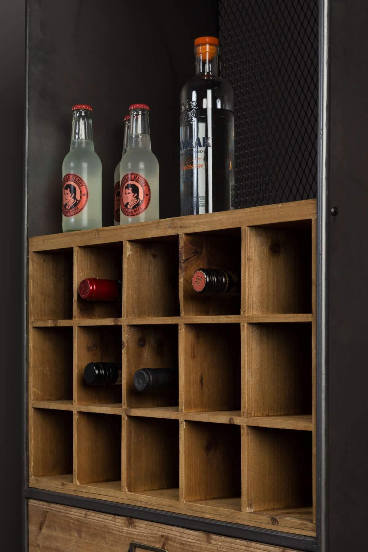 Barek VINO drewniany z żelazną podstawą Dutchbone Eye on Design