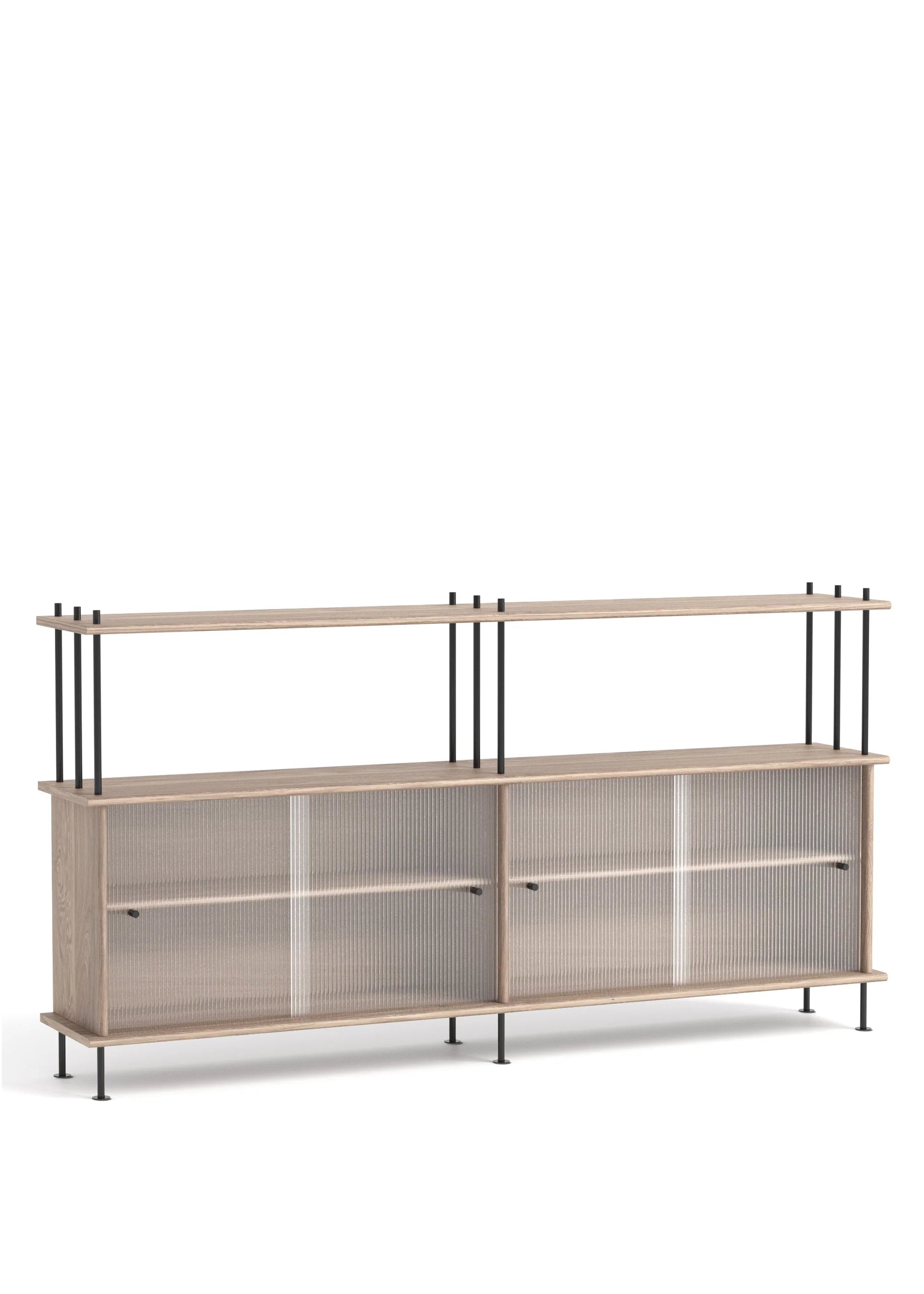 Schrank BAVA 200 weiß geöltes Eichenholz