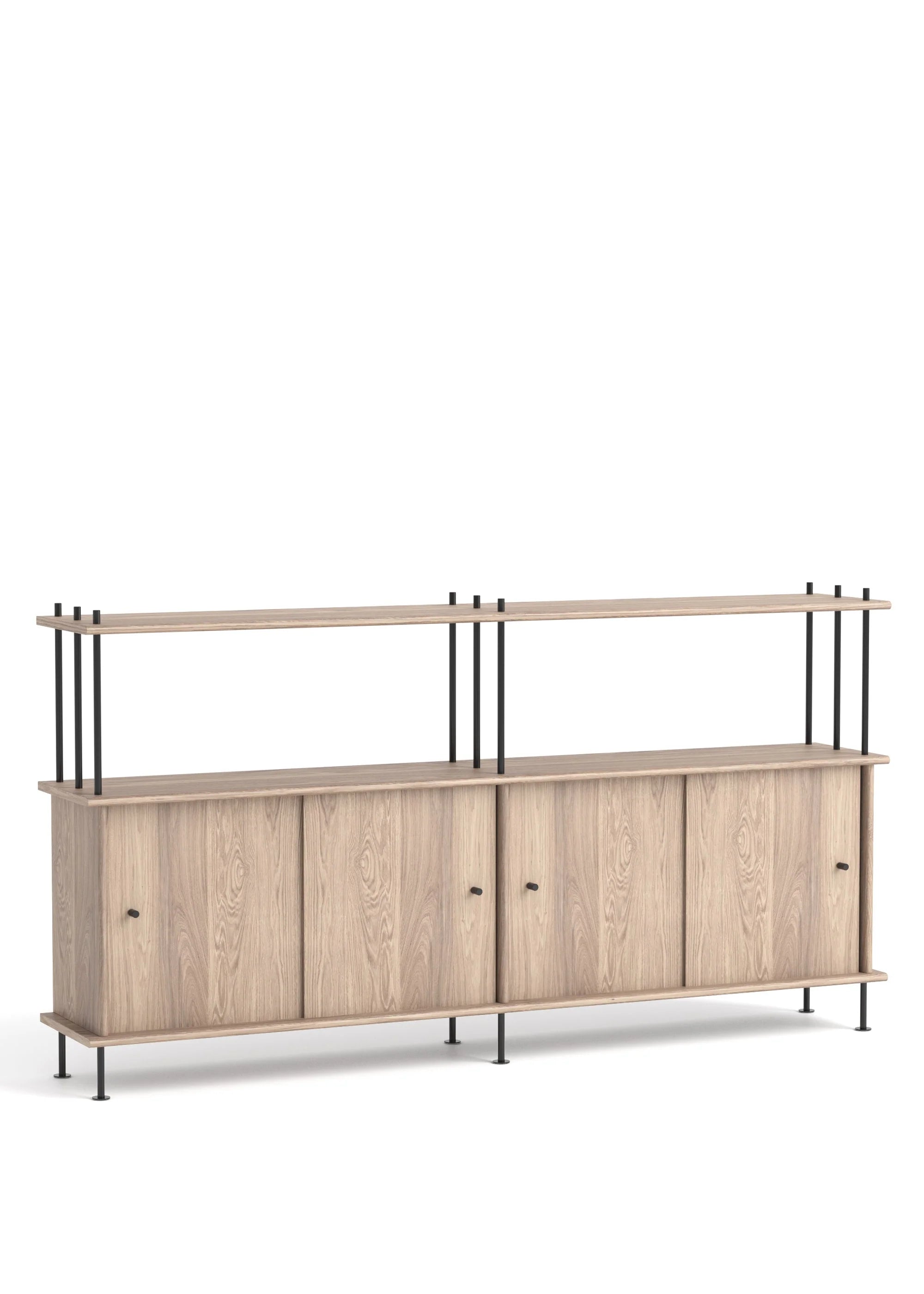 Schrank BAVA 200 weiß geöltes Eichenholz