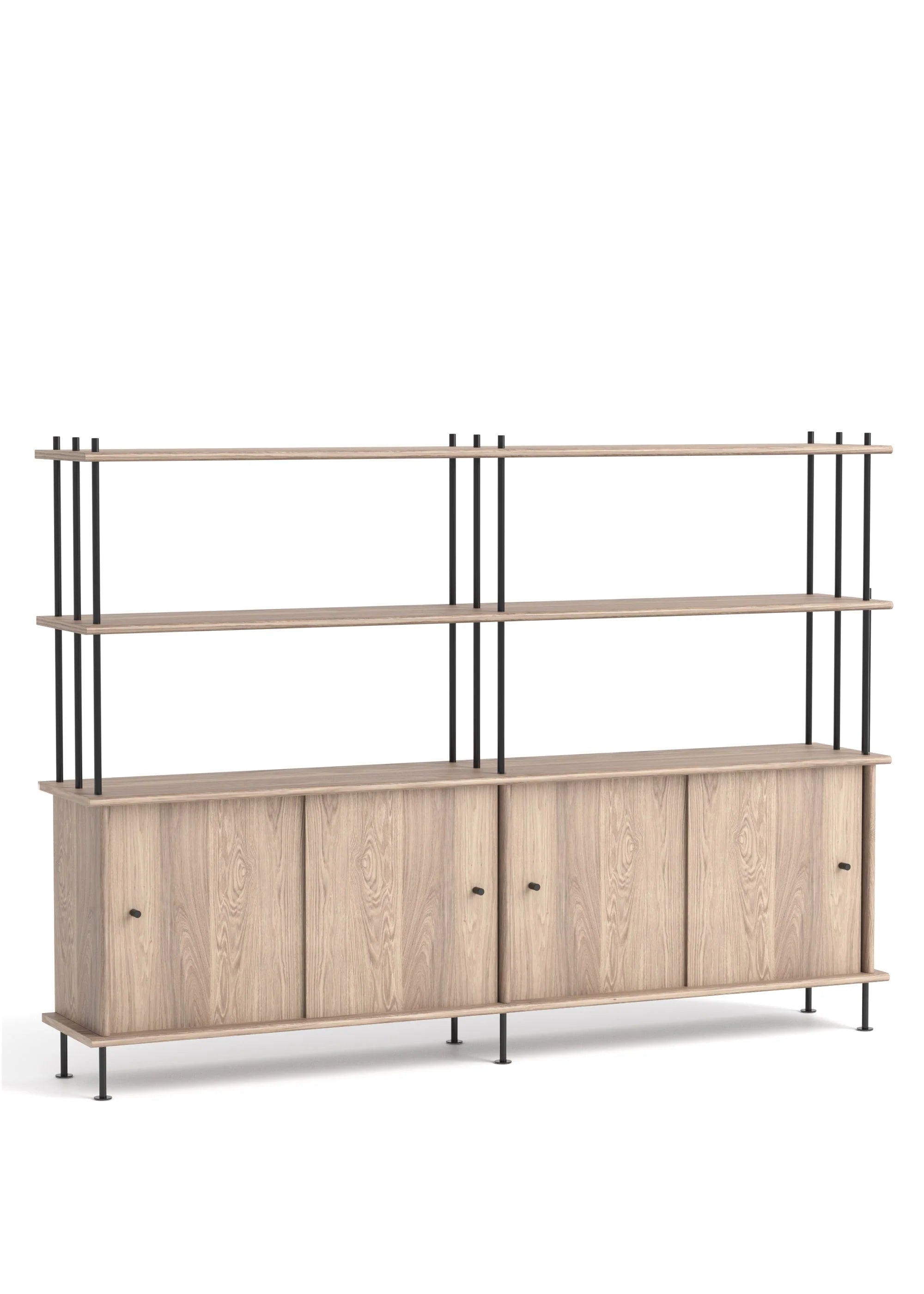 Schrank BAVA 200 weiß geöltes Eichenholz