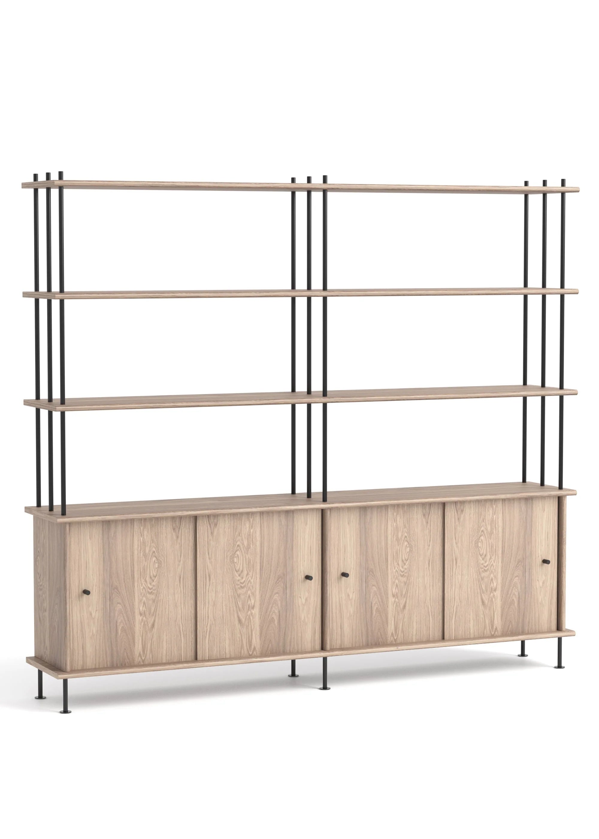 Schrank BAVA 200 weiß geöltes Eichenholz