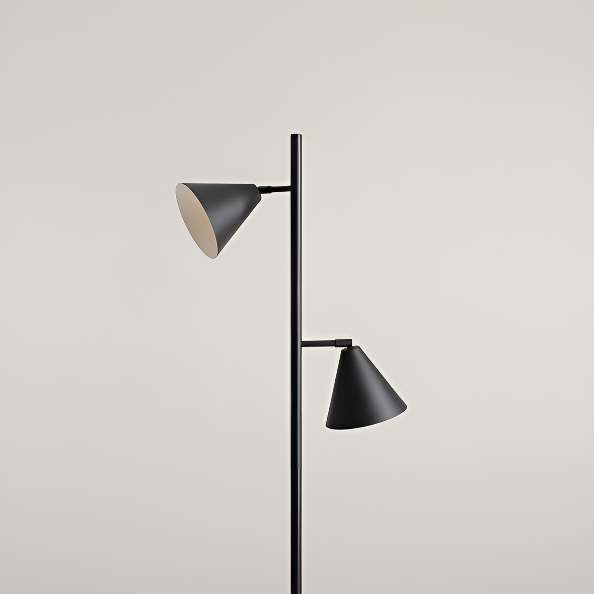 Duo black floor lamp