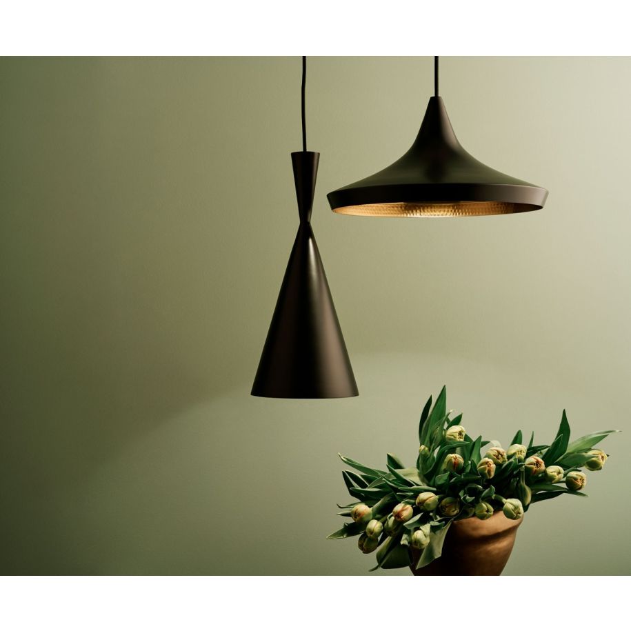 BEAT pendant lamp black with copper