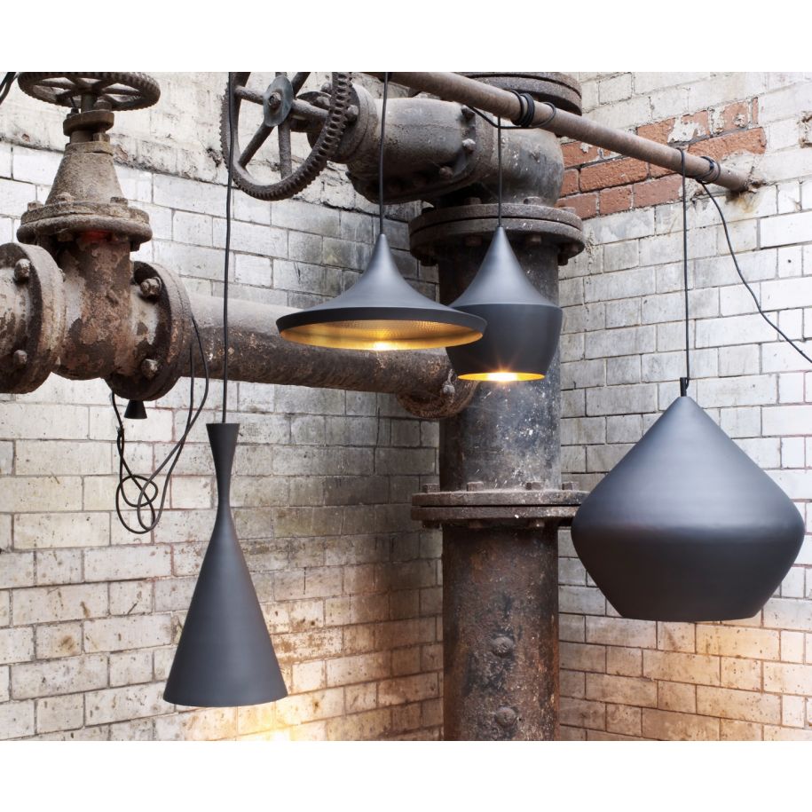 BEAT pendant lamp black with copper