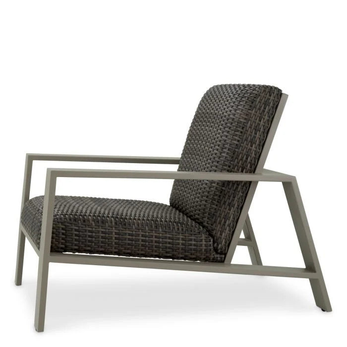 Außenstuhl BELLE VUE graues Rattan