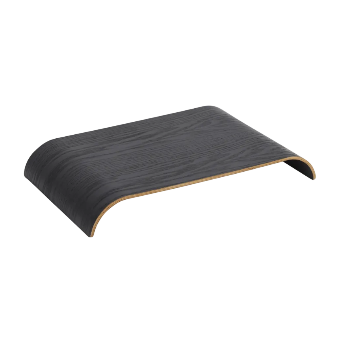 CURVA tray black oak wood