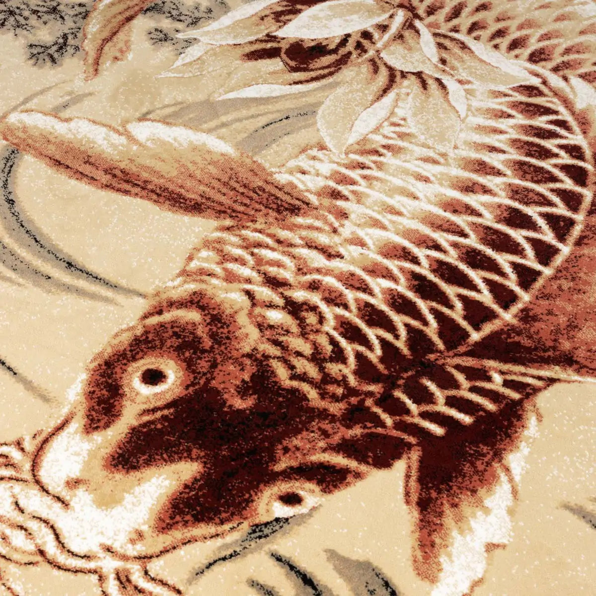 LEGEND OF KOI TEPPICH beige mit braun