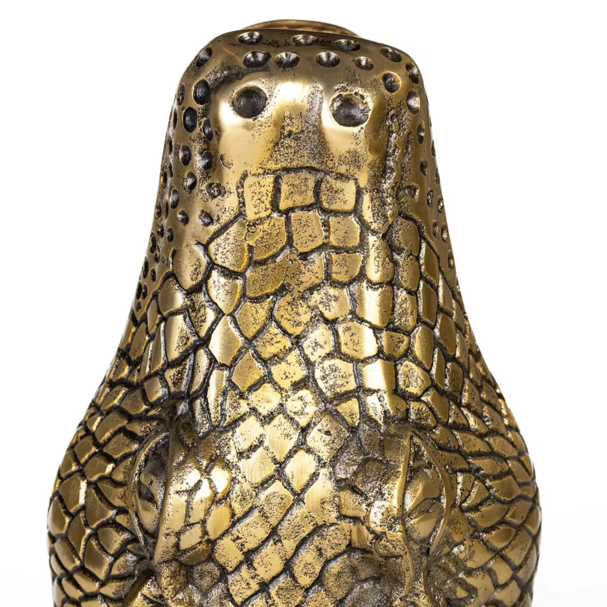 SEE YOU LATER ALLIGATOR Vase Antik Messing