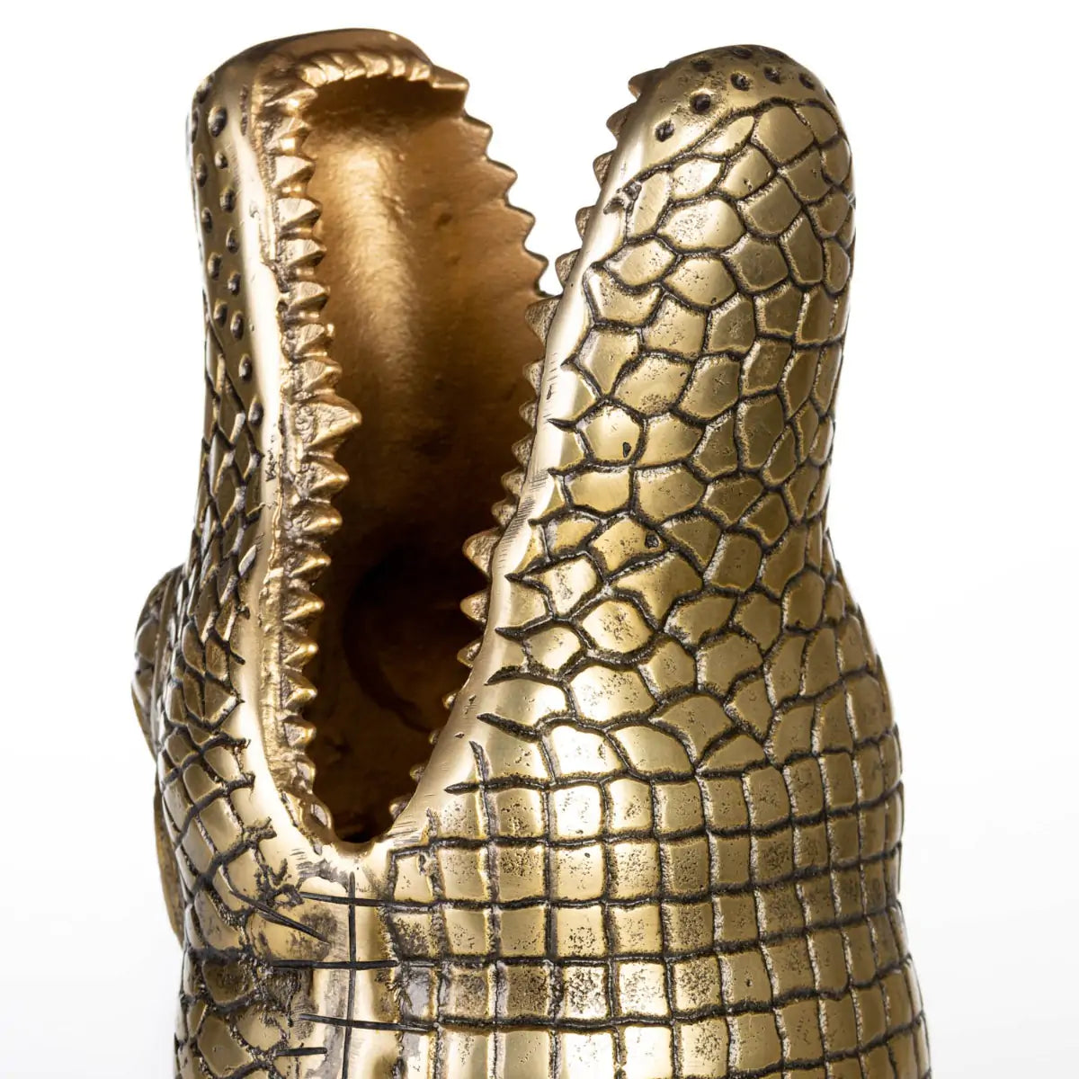 SEE YOU LATER ALLIGATOR Vase Antik Messing