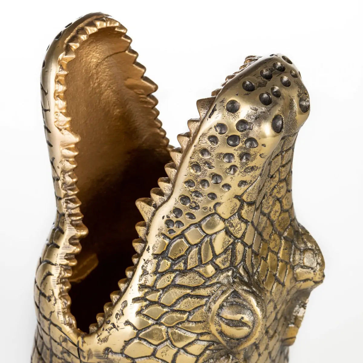 SEE YOU LATER ALLIGATOR Vase Antik Messing