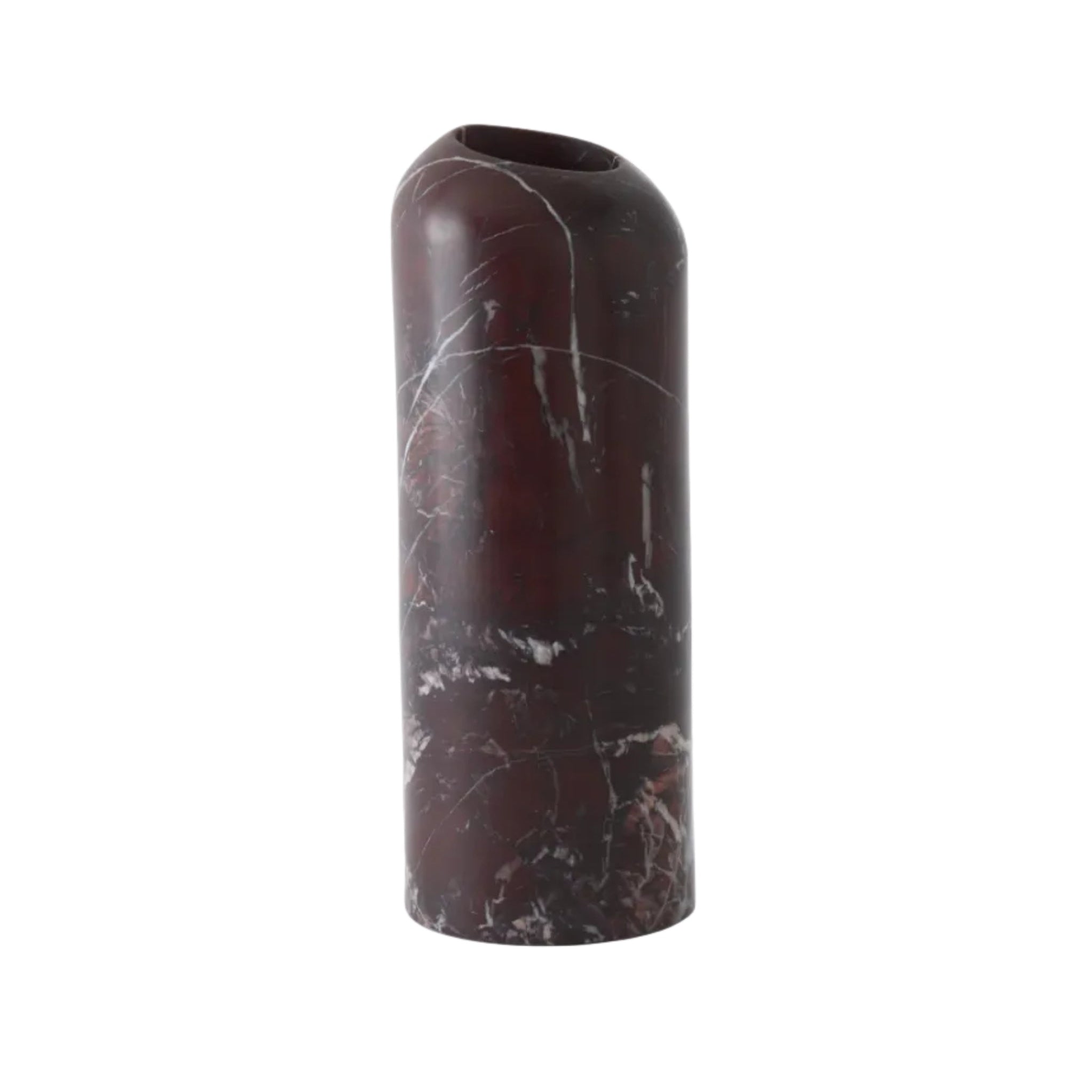 Wazon BOULDER bordowy marmur flamingo