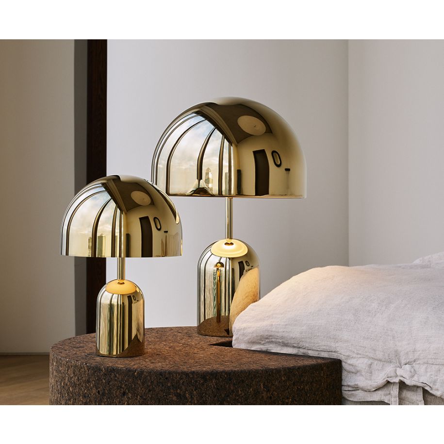 Glockensilbertischlampe